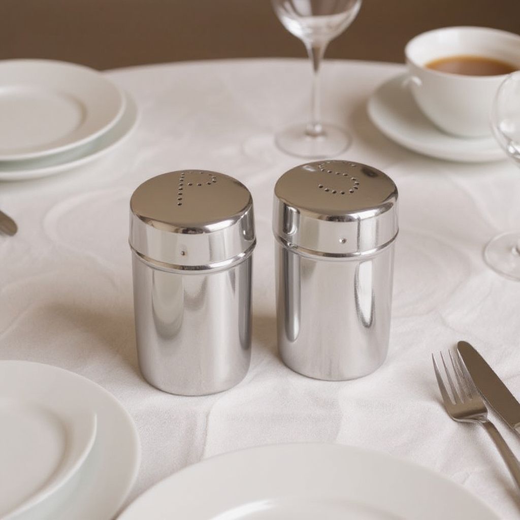 Set of 2 Stainless Steel Spice Jars 7 cm with Airtight Lids – Kitchen Spice Organizer