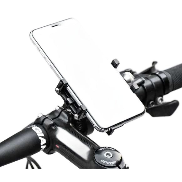 Suport Telefon Bicicletă Universal – Aluminiu, Reglabil 54–100mm, Negru