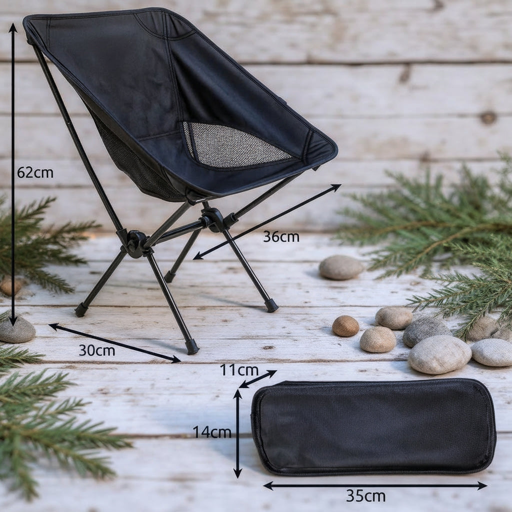 Scaun Pliant Camping – Ușor, Rezistent, cu Husă | Plajă, Pescuit, Picnic