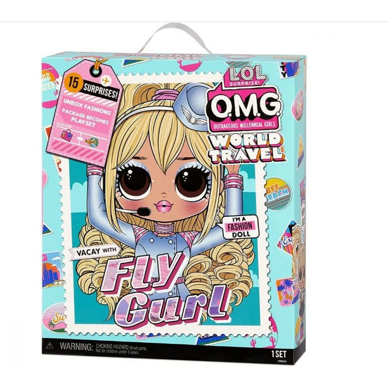 Papusa L.O.L. Surprise! World Travel, Fly Gurl cu 15 surprize RESIGILAT