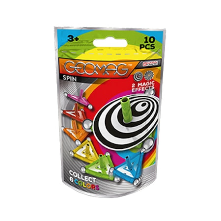 Set de constructie magnetic Geomag, Spin Blind bag, 10 piese