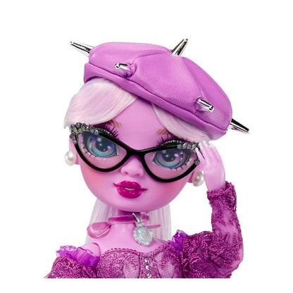 Papusa de moda RAINBOW HIGH - Lavender Lynn, 28 cm, pentru 4 ani+, cu accesorii creative