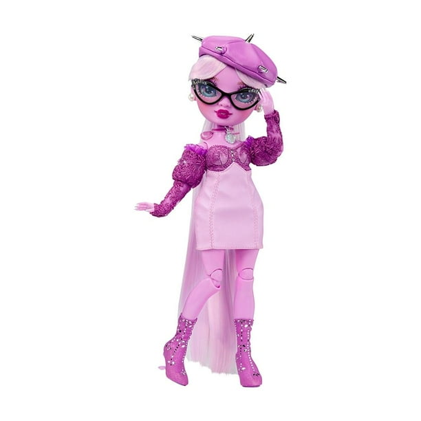 Papusa de moda RAINBOW HIGH - Lavender Lynn, 28 cm, pentru 4 ani+, cu accesorii creative