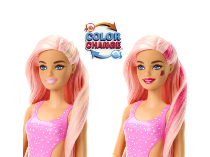 Păpușă Barbie Color Pop Reveal – 8 Surprize Senzoriale, Pahar cu Pai, 30 cm