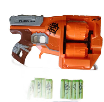 Blaster Nerf Zombie Strike Flipfury – Dublu Butoias, 12 Gloante