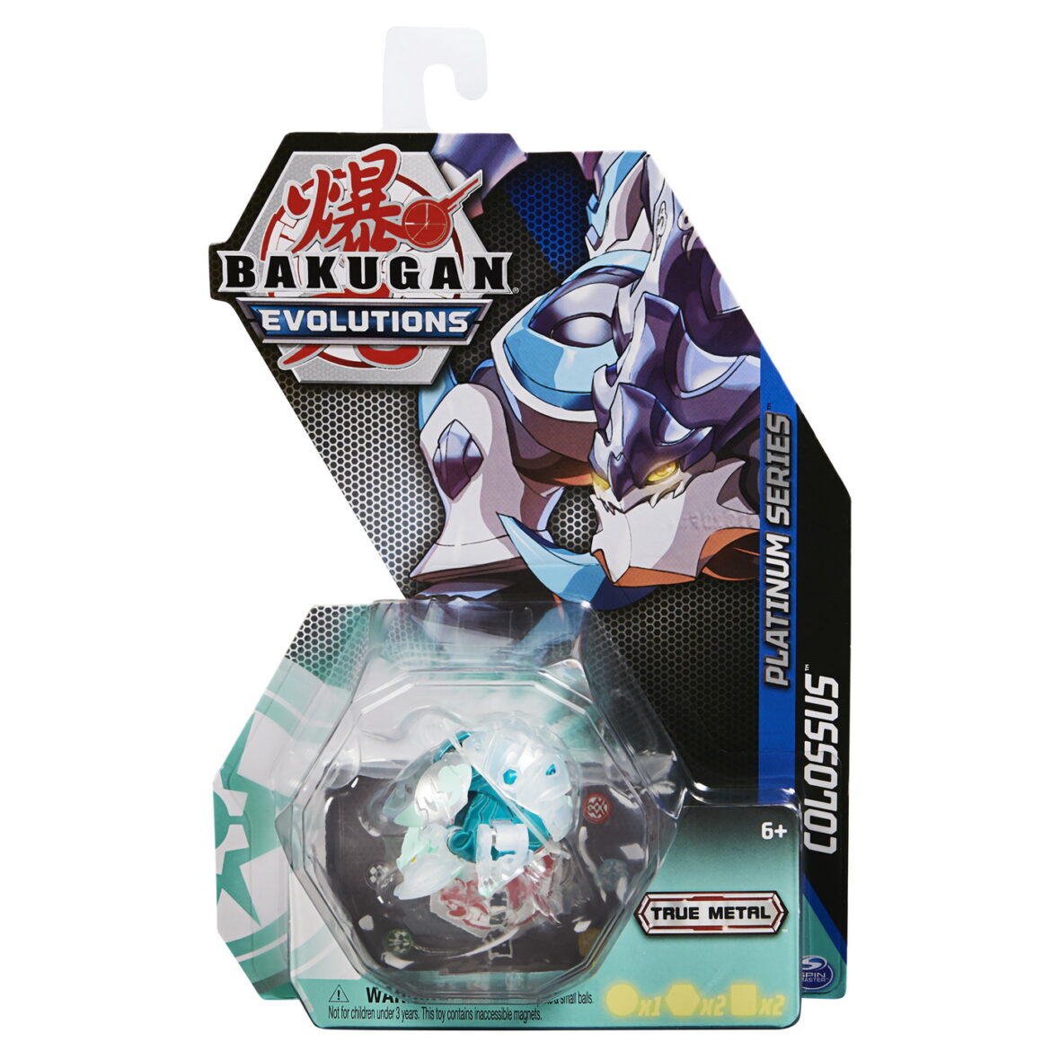 Figurina Metalica Bakugan Evolutions, Colossus, 6cm