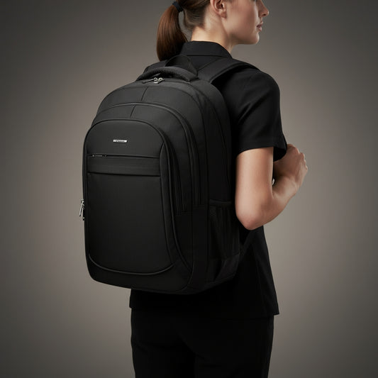 Rucsac de Călătorie Business 38L, ideal pentru Zboruri, Compatibil Laptop si Tableta, negru, dimensiuni 50 x 18 x 32 cm