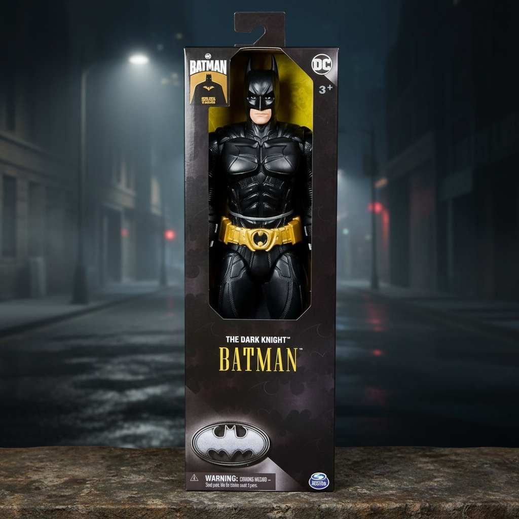 Figurina de acțiune Batman 30cm din DC Comics - Cavalerul Negru, figură colecționabilă detaliată pentru fanii supereroilor.