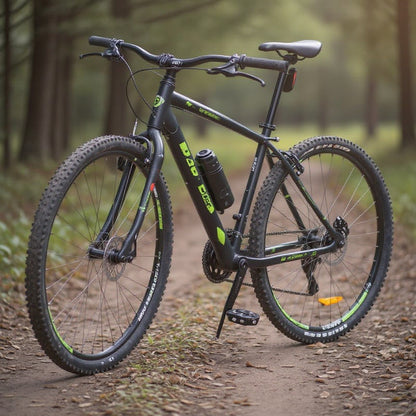 Cric reglabil pentru bicicletă, aluminiu negru cu reflector roșu, 33.6–38 cm, anti-alunecare