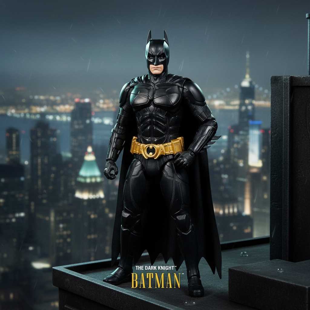 Figurina de acțiune Batman 30cm din DC Comics - Cavalerul Negru, figură colecționabilă detaliată pentru fanii supereroilor.