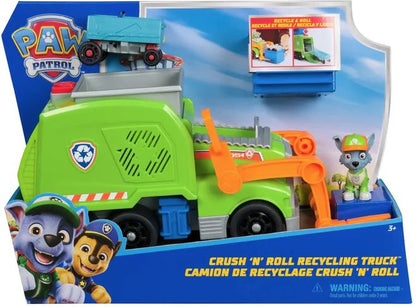 Camion de reciclare Rocky din PAW PATROL – vehicul interactiv educațional pentru copii, joacă creativă și dezvoltarea ecologică a celor mici