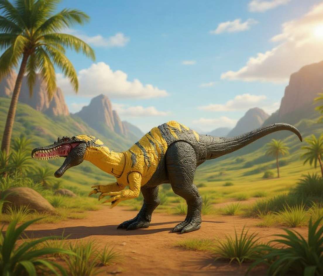 Jucarie Mattel Jurassic World - Figurina Dinozaur cu Sunet și Acțiune de Atac, Ceratosuchops Preistoric Interactiv, 32 cm