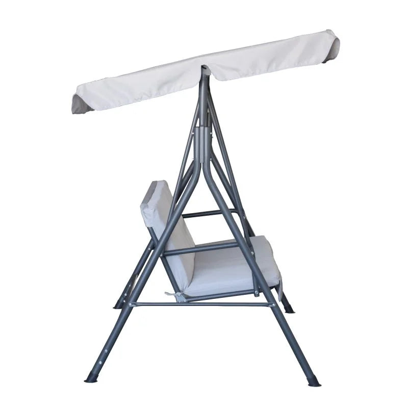 Balansoar de Grădină – 3 Persoane, Cadru Oțel, Gri Antracit, 170×112×151 cm