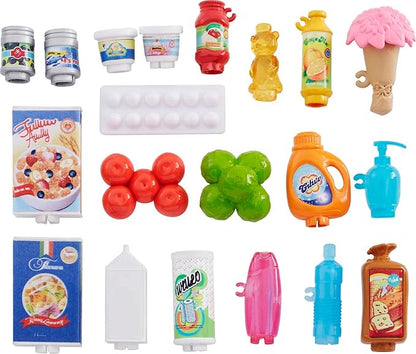 Set Joacă Barbie Supermarket – Păpușă + Coș + 20 Accesorii, 3+ Ani
