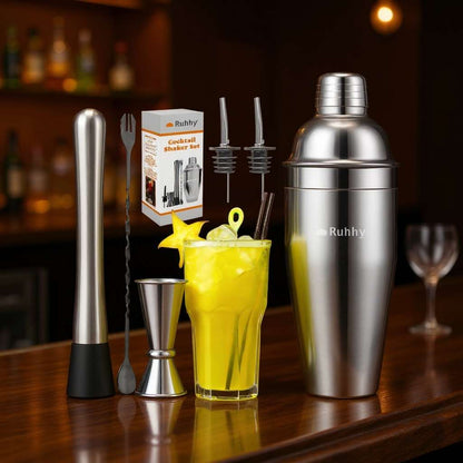 Set Bartender Profesional 6 piese - Tot ce ai nevoie pentru a prepara cocktailuri delicioase acasă