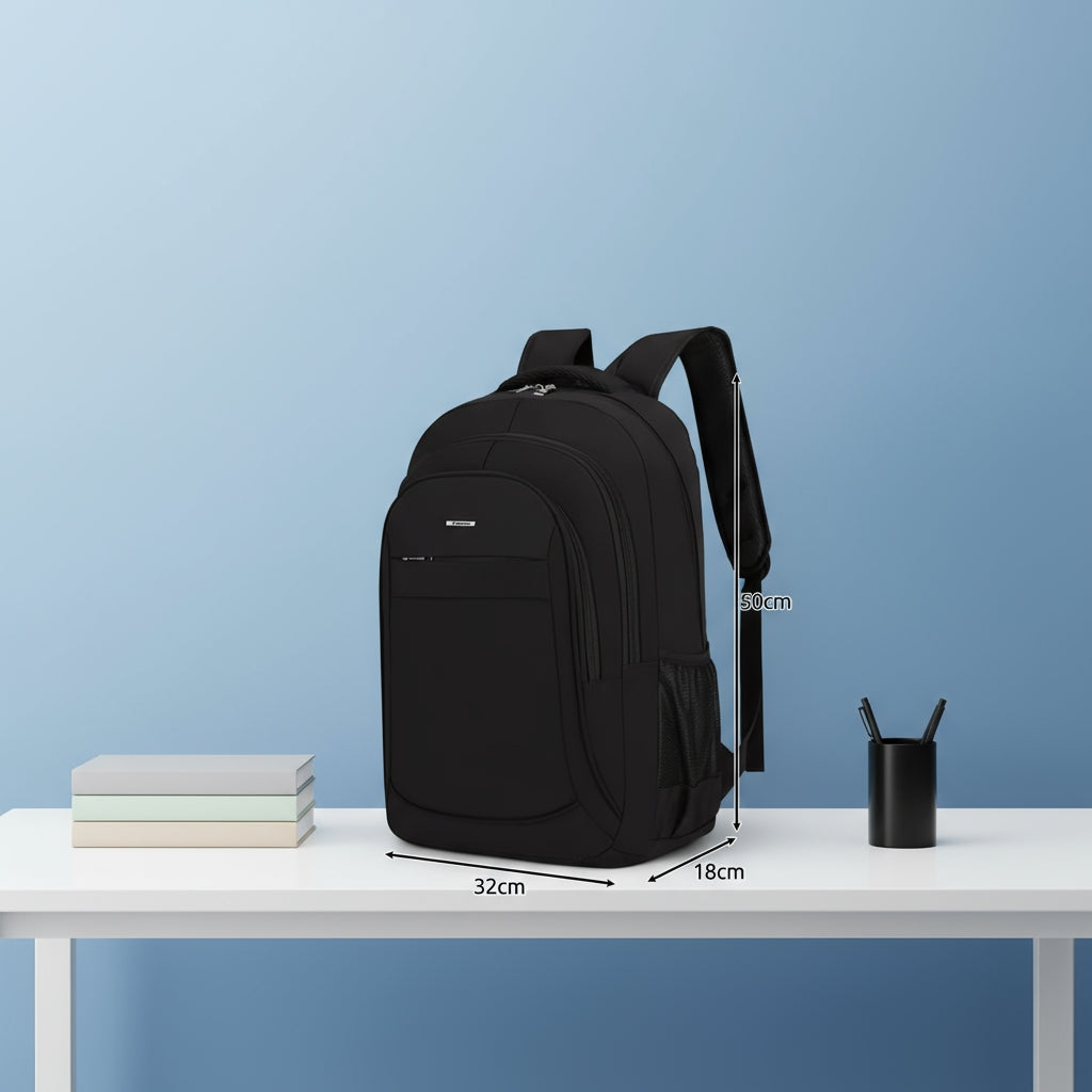 Rucsac de Călătorie Business 38L, ideal pentru Zboruri, Compatibil Laptop si Tableta, negru, dimensiuni 50 x 18 x 32 cm