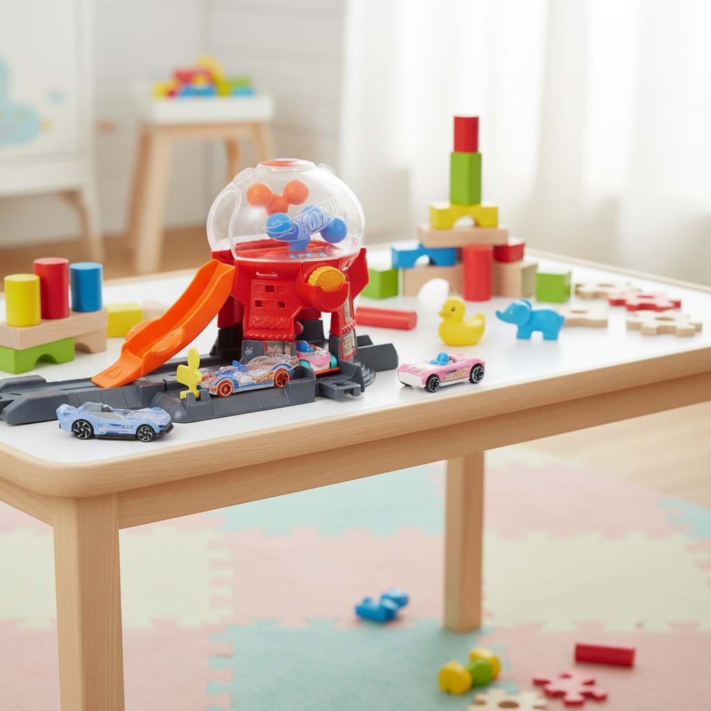 Hot Wheels Car Playset - Downtown Sweet Shop, Track and Interactive Accessories for Maximum Fun