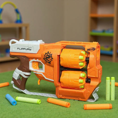 Blaster Nerf Zombie Strike Flipfury – Dublu Butoias, 12 Gloante
