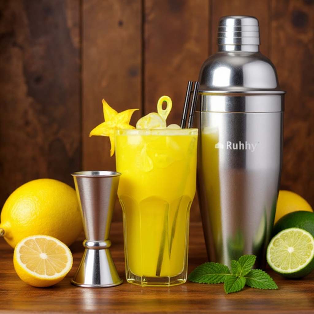 Set Bartender Profesional 6 piese - Tot ce ai nevoie pentru a prepara cocktailuri delicioase acasă