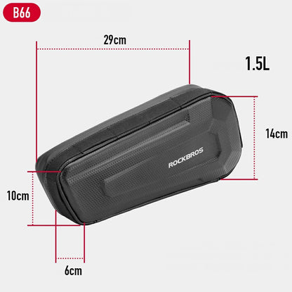 Geantă Waterproof Bicicletă RockBros B66 – 1,5L, Cadru Frontal