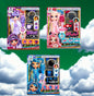 Set 3 Păpuși Fashion Rainbow High – Colecție Stil, Accesorii Incluse, Violet Willow, Bella, Skyler Bradshaw