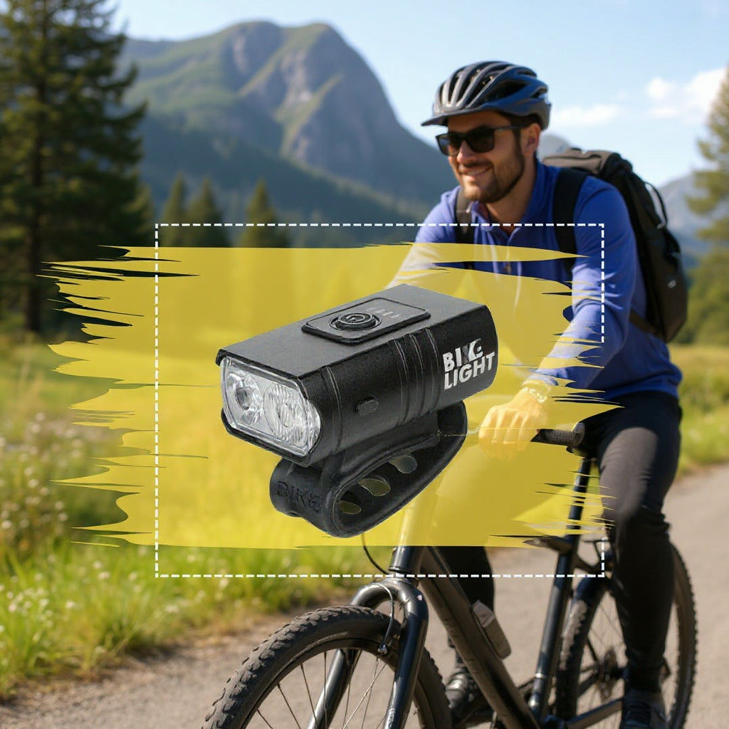 Far LED Bicicletă 800 Lumeni – 6 Moduri, IP44, Baterie Reîncărcabilă