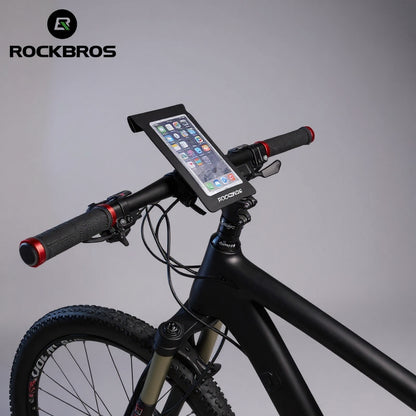 Suport Telefon Bicicletă RockBros 6 Inch – Protecție Avansată, Negru