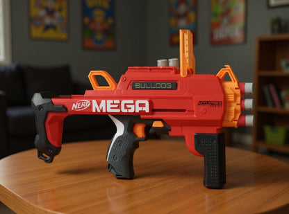 Blaster Nerf AccuStrike Mega Bulldog – 2 Moduri, Vizor, 6 Gloante