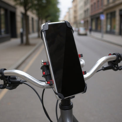 Suport Telefon Bicicletă Universal – Aluminiu, Reglabil 54–100mm, Negru