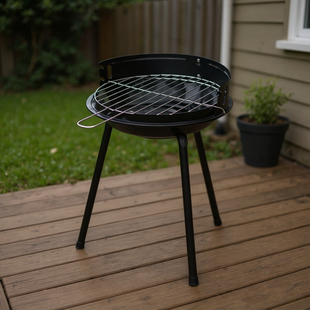 Grătar Grădină Rotund Landmann – 32cm, Oțel Cromat, Camping & Grădină