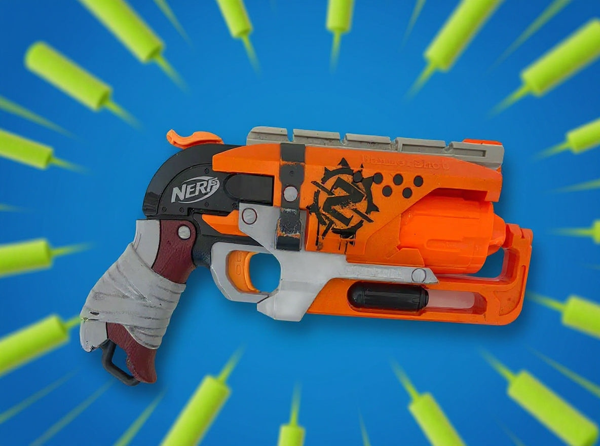 Pistol Nerf Zombie Strike Hammershot – Blaster cu 5 Gloante