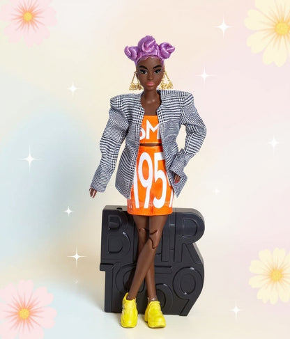 Păpușă Barbie BMR1959 – Pink Hair Latina, Street Fashion, Colecție Adulți