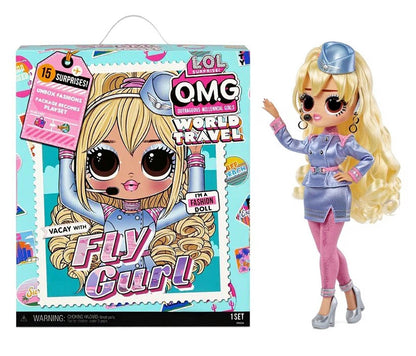 Papusa L.O.L. Surprise! World Travel, Fly Gurl cu 15 surprize RESIGILAT