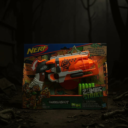 Pistol Nerf Zombie Strike Hammershot – Blaster cu 5 Gloante