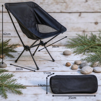 Scaun Pliant Camping – Ușor, Rezistent, cu Husă | Plajă, Pescuit, Picnic