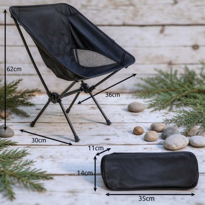 Scaun Pliant Camping – Ușor, Rezistent, cu Husă | Plajă, Pescuit, Picnic