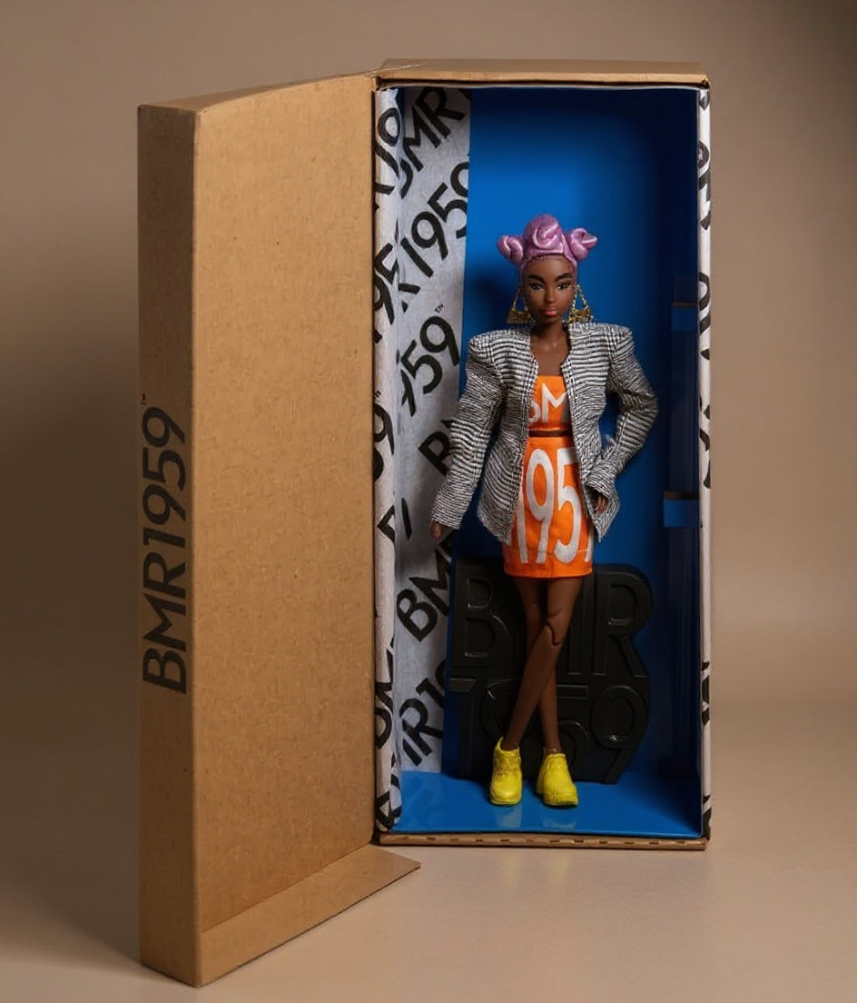 Păpușă Barbie BMR1959 – Pink Hair Latina, Street Fashion, Colecție Adulți