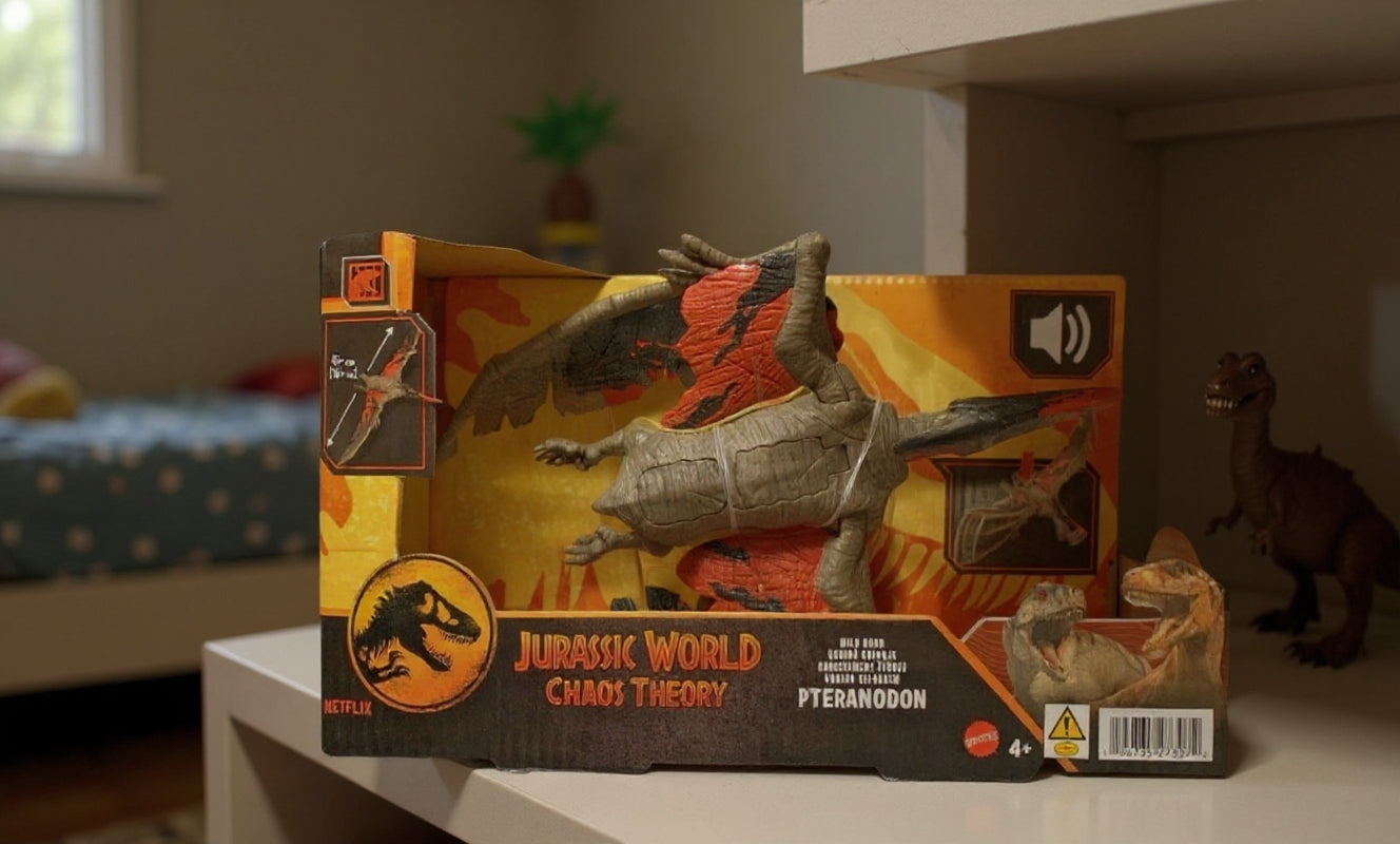 Figurină Pteranodon cu Sunet Jurassic World Chaos Theory – Mattel, 42cm Aripi