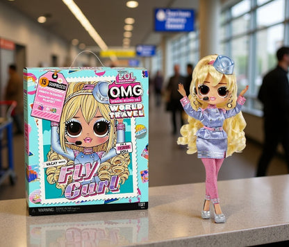 Papusa L.O.L. Surprise! World Travel, Fly Gurl cu 15 surprize RESIGILAT