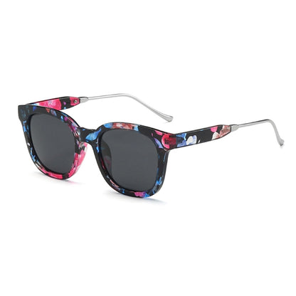 Techsuit Women's Polarized Sunglasses UV Protection - Grey Flowers