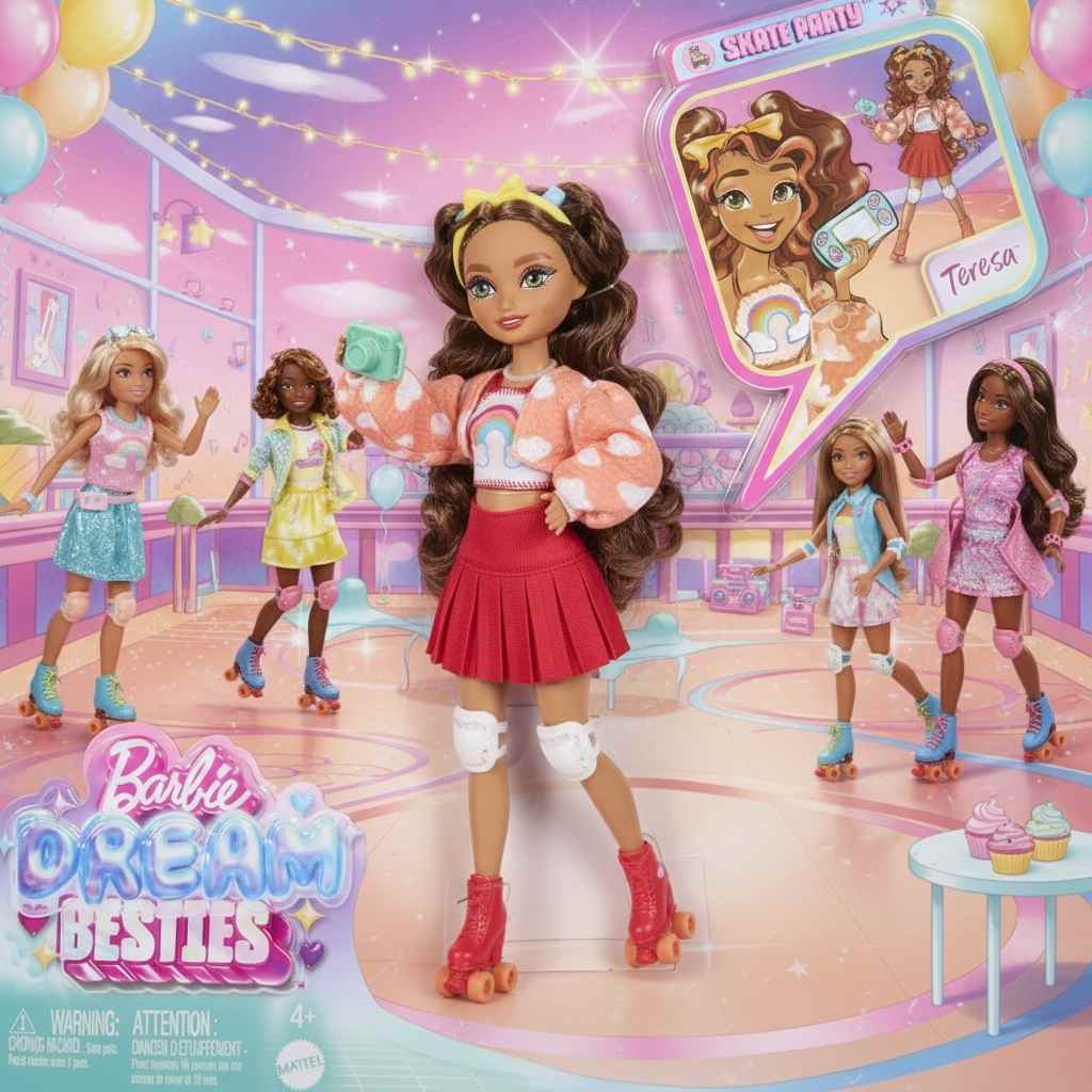 Păpușă Barbie Dream Besties Teresa – Fashionistă cu Role