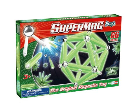 Set constructie Supermag maxi glow 66 piese