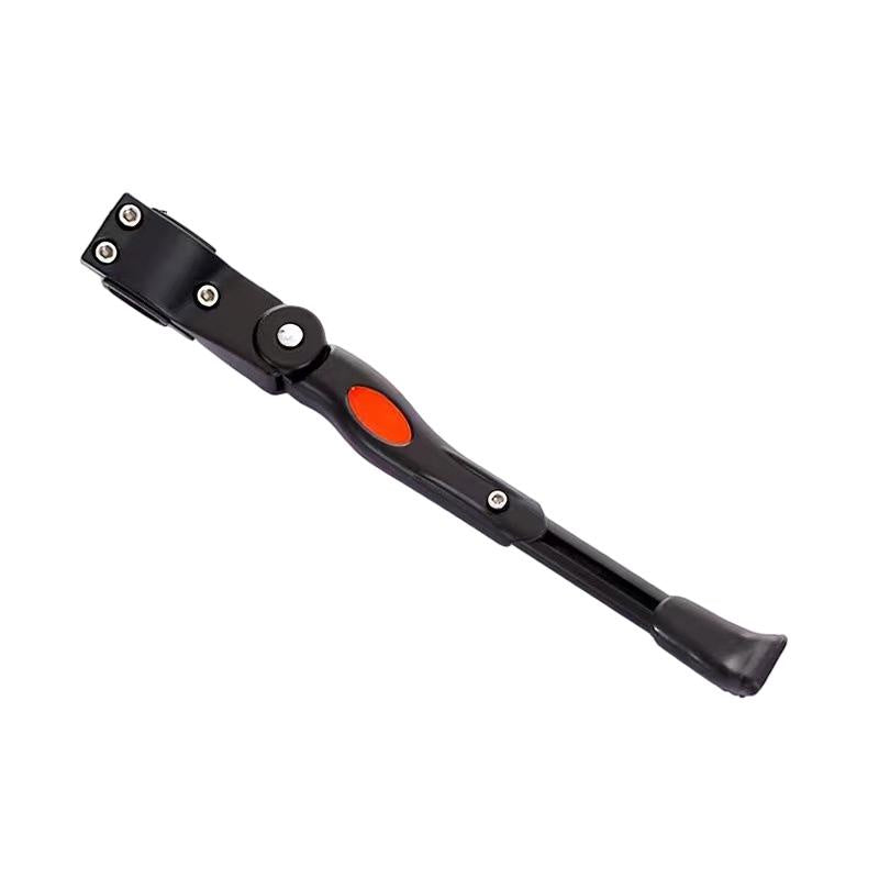 Cric reglabil pentru bicicletă, aluminiu negru cu reflector roșu, 33.6–38 cm, anti-alunecare