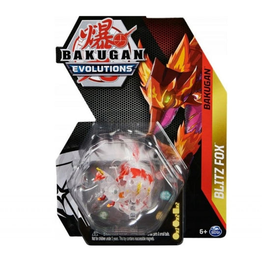 Figurina Bakugan Evolutions, Blitz Fox, Transparent, 6 cm