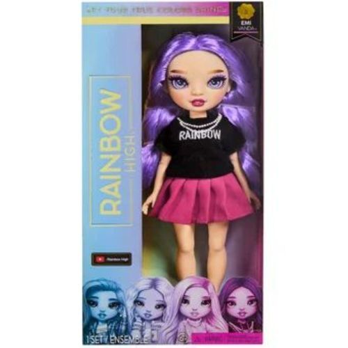 Papusa Emi Vanda - 26cm, Rainbow High, Design Multicolor, Cadou Ideale pentru Fete 3+ Ani