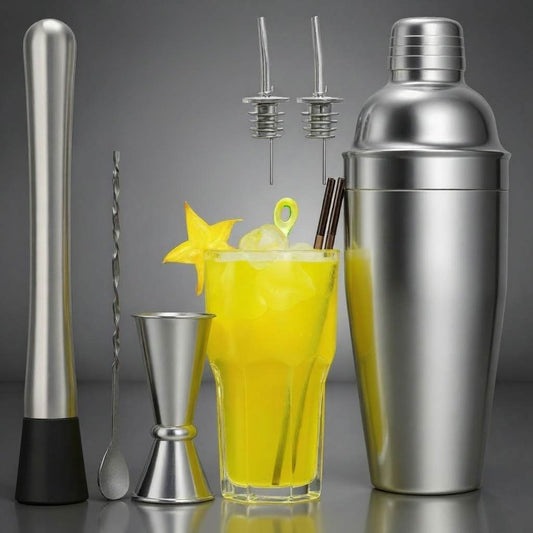Set Bartender Profesional 6 piese - Tot ce ai nevoie pentru a prepara cocktailuri delicioase acasă