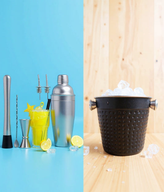 Set Bartender Profesionist – Pisă Cocktail + Galetuşă Gheață Negru Mat