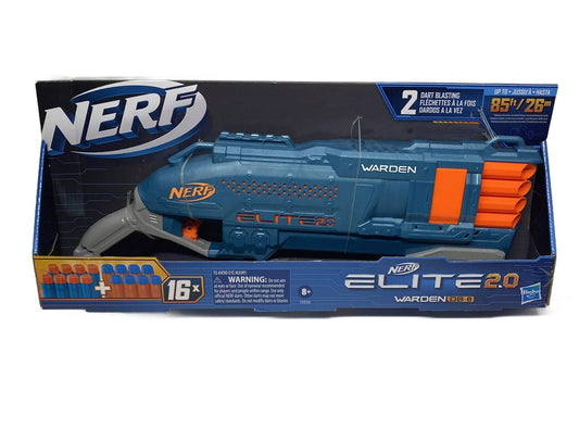 Blaster Nerf Elite 2.0 Warden cu Tragere Dublă