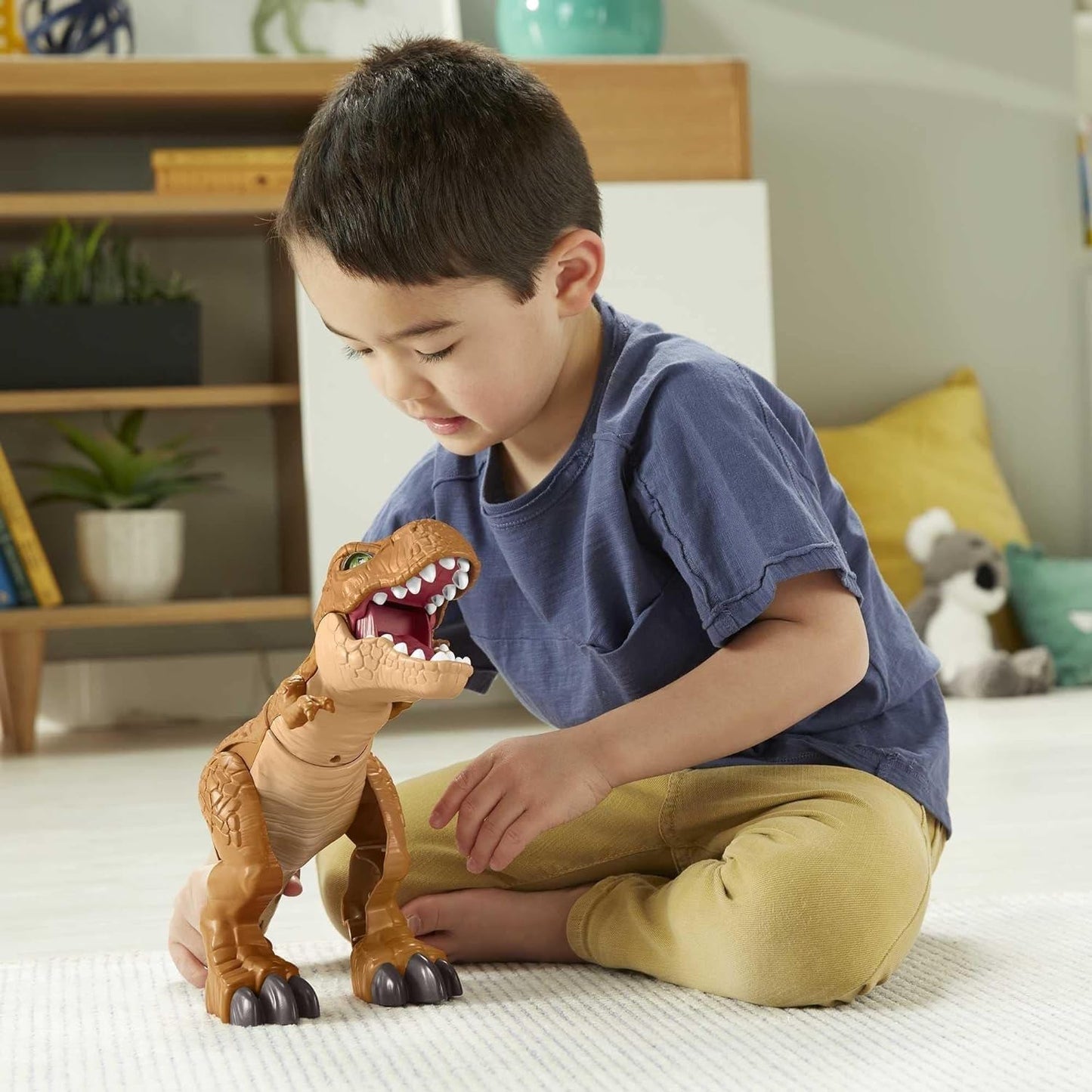 T-Rex Imaginext Jurassic World - Figurina Dinozaur Interactivă pentru Copii 3-8 Ani