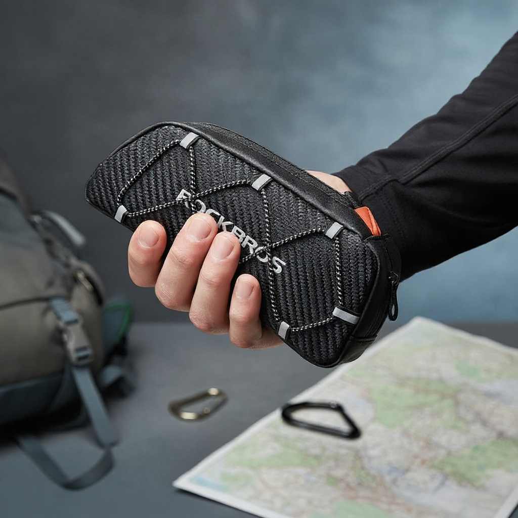Geantă Bicicletă RockBros 1L – Poliester Waterproof, 98g, Negru